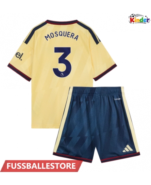 Günstige Arsenal Cristhian Mosquera #3 3rd trikot Kinder 2026-27 Kurzarm (+ Kurze Hosen)
